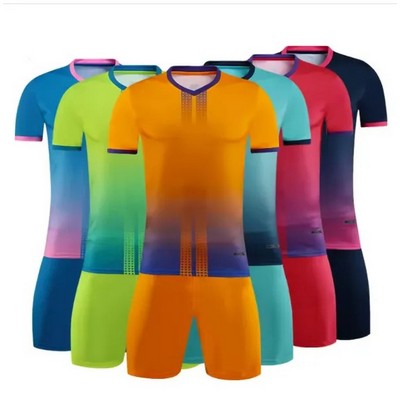 Ombre Dual Contrast Stripe Sports Uniform