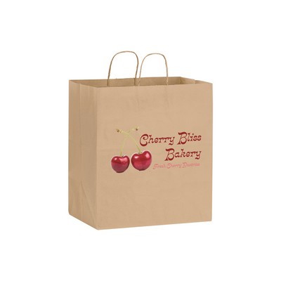 Natural Kraft Shopper with Full Color Digital Print (13 x 7 x 12 3/4)