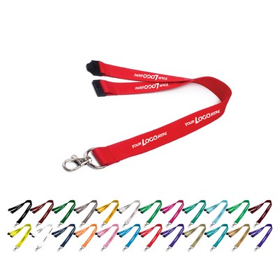 0.62" Polyester Lanyard with Safety Breakaway