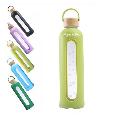 Sports Water Bottle W/ Bamboo Lid