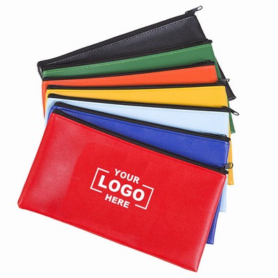 Zipper PU Bank Bags