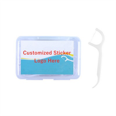 Disposable Plastic Dental Floss Picks 50 Count in a Plastic Box