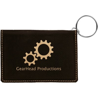 Leatherette Keychain ID Holder