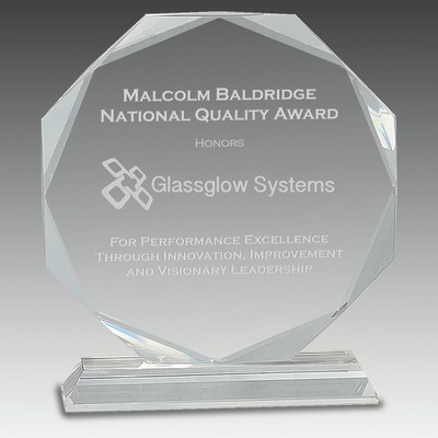 Crystal Octagon on Pedestal Base