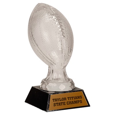 Glass Football with Marble Base