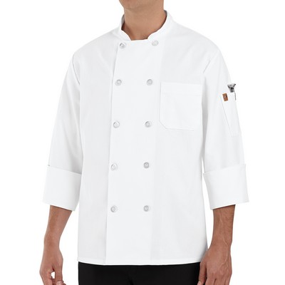 Red Kap Culinary - Unisex Ten Pearl Button 30" Poly-Cotton Chef Coat