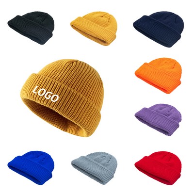 Solid Color Warm Knit Hat