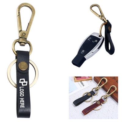 4.7" Length Leather Keychain