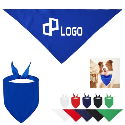 Solid Color Cotton Pet Triangle Towel