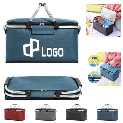 Portable Picnic Insulation Basket Bag