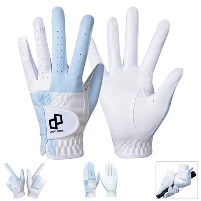 Blue And White Golf Gloves