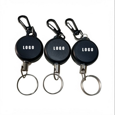 Retractable Steel Wire Badge Reel Clip