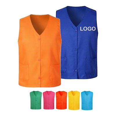 Button Front Volunteer Vest