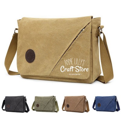 Spacious Casual Messenger Bag with Flip Closure