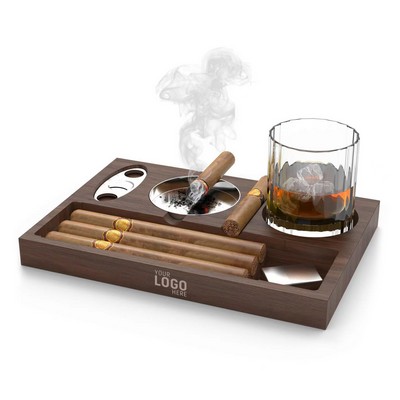 Wooden Cigar Ashtray Tray