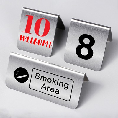 Stainless Steel Table Tent Sign