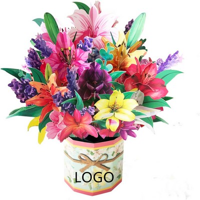 3D Flower Cards with Note Cards and Envelopes as Gifts for All Occasions