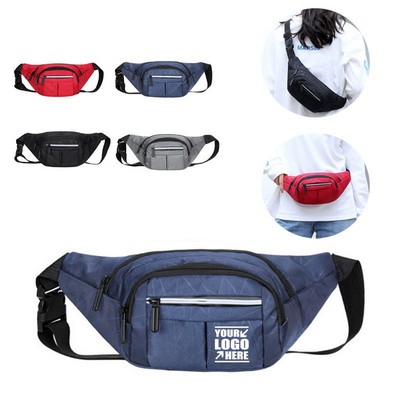 Crossbody Fanny Pack With Reflective Strips
