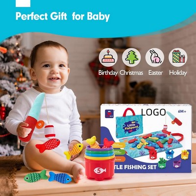 22 Pieces Of Children's Fishing Blanket Counting Tools Color Training Toys