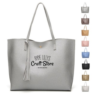 Women's Big Capacity Tassel Shoulder Bag