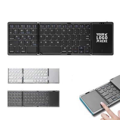 Tri-Folding Wireless Keyboard with Touchpad