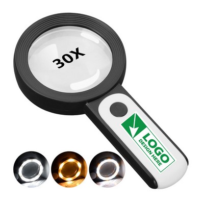 30X Magnifying Glass with Light