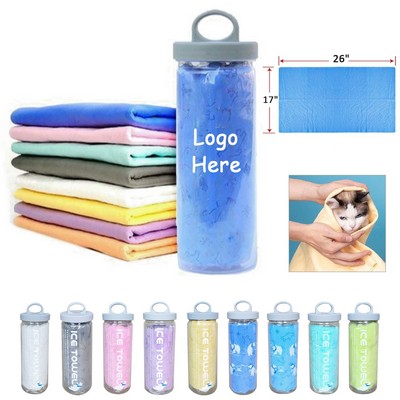 Pet Cat and Dog Bath Towel with Case