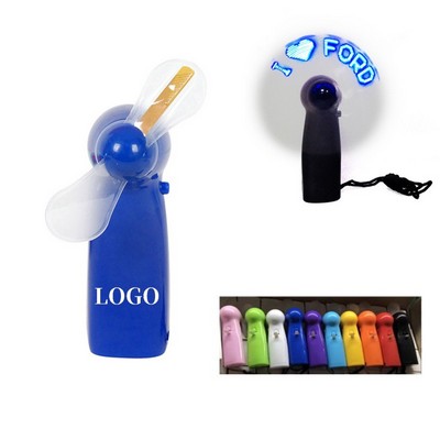 Mini LED Handheld Message Fan