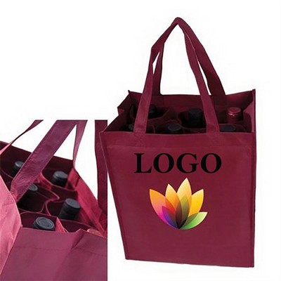 6 Bottle Non-Woven Tote