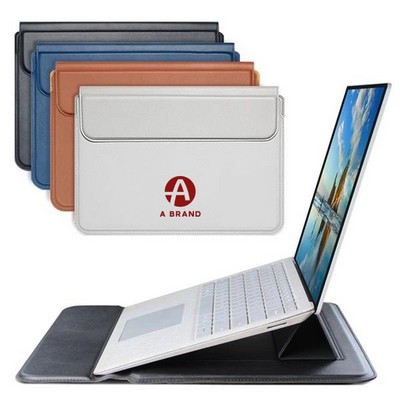 Laptop Sleeve Case PU Leather With Stand Function
