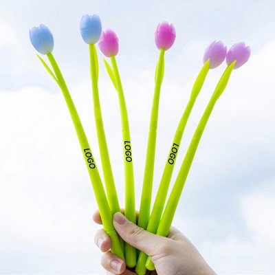 Silicone Color-Changing Tulip Ballpoint Pen