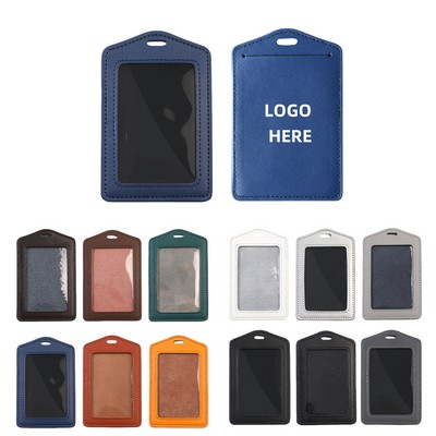 Leather Work Permit Card Holder