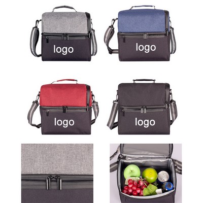 Water Resistant Double-layer Oxford Fabric Insulated Lunch Bag