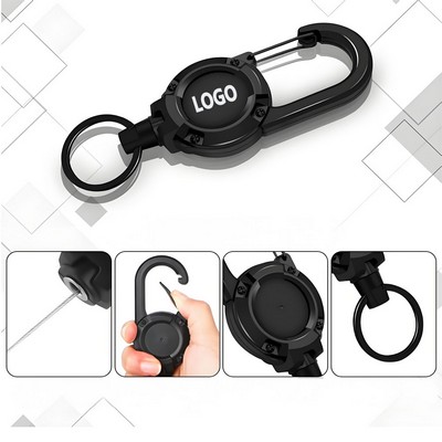 Heavy Duty Retractable Keychain Multitool Carabiner Badge Holder