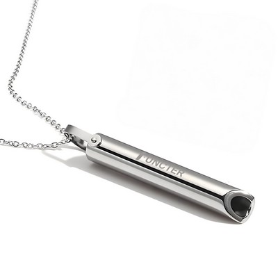 Stainless Steel Whistle Pendant Necklace