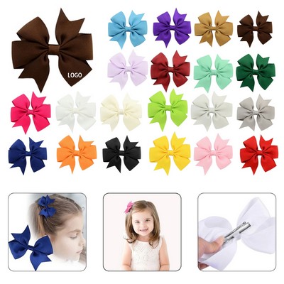 Colorful Ribbed Hair Bows