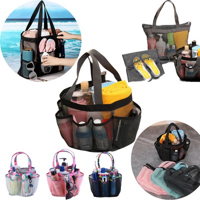 Portable Mesh Beach Bag Bath Swim Bag