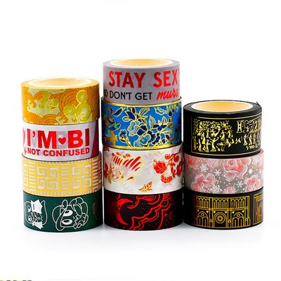 3/4" Custom Gold Foil Washi Tape