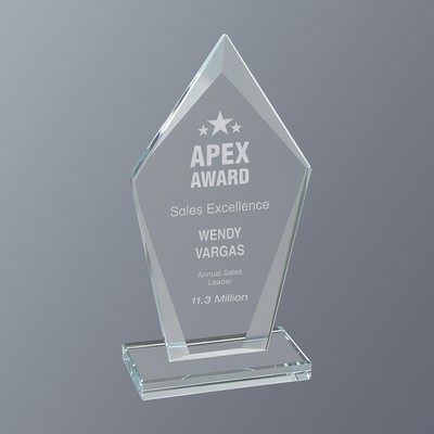 Clear Glass Award Series, Diamond, Small (3-3/8"x 6-3/4"H)