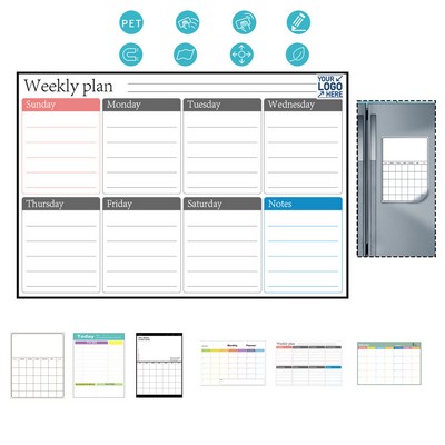 Magnetic Dry Erase Calendar for Refrigerator(16.5''x11.8'')