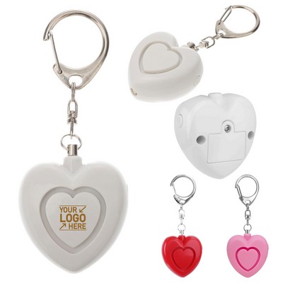 Heart-Shaped Security Alarm Keychain