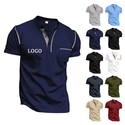 Men's Short Sleeve Slim Fit T-Shirt w/Pocket
