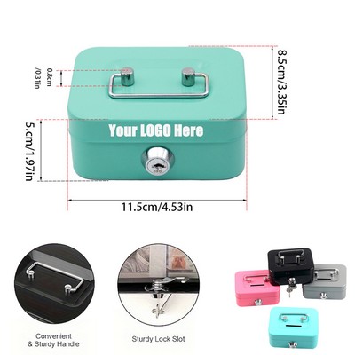 Metal Money Box With Lock And Key