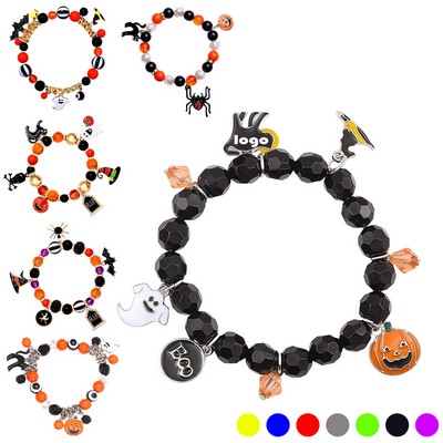 Halloween Charm Beaded Bracelet