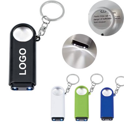 LED Keychain Magnifier Light