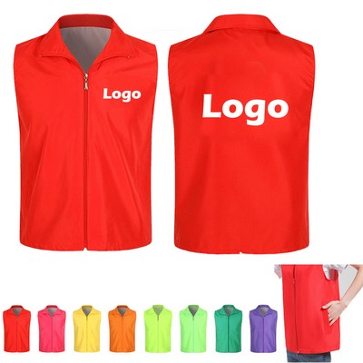 Unisex Volunteer Vest With Front And Back Imprint