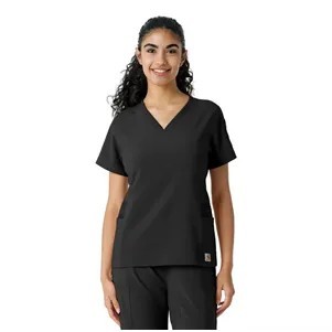 Carhartt Force Cross-Flex Women's Knit Panel Scrub Top