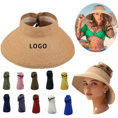 Wide Brimmed Straw Hat And Sunshade Hat