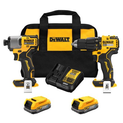 DeWalt 20V Max Brushless 2-Tool Combo Kit W/ Powerstack Batteries