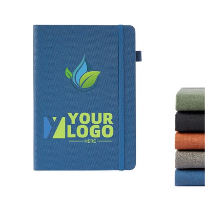 A5 Hot stamped Hardcover Notebook With Lined Pen Loop